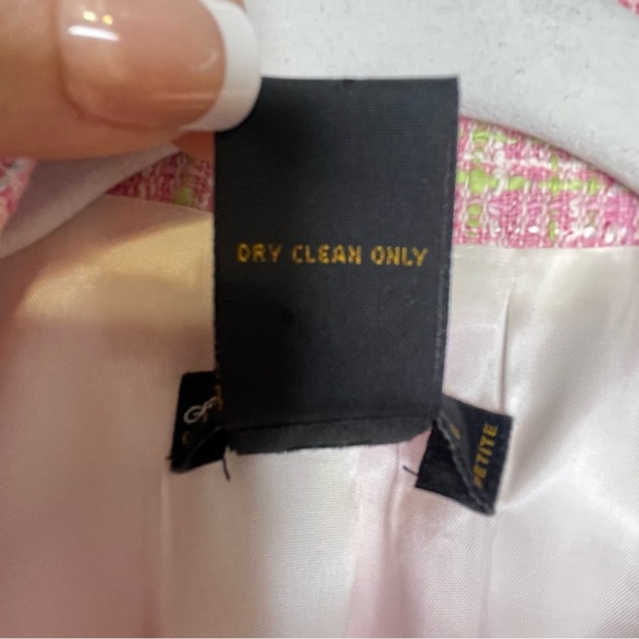 Grace Elements Women”s Pink Blazer 8P Textured Fringe Barbie Cottagecore Boho - Picture 15 of 15